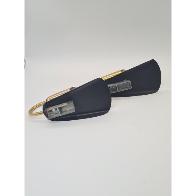 Modernist Wall Sconces in Brass and Aluminum, Europe, 1970s, Set of 2 For Sale - Image 13 of 14