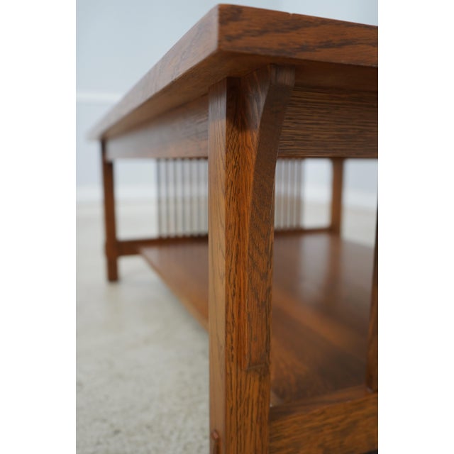 Stickley Stickley Glass Top Mission Oak Coffee Table For Sale - Image 4 of 12