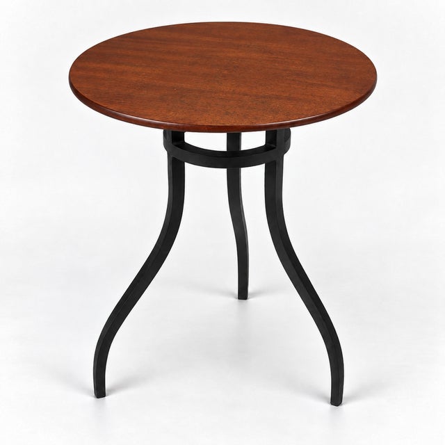 Baker Milling Road Modern British Colonial Style Mahogany & Wrought Iron Side Tables - Pair For Sale - Image 10 of 11