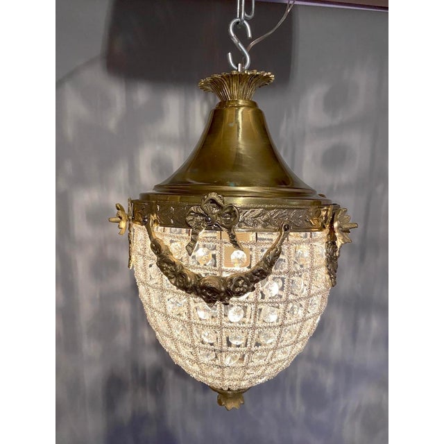 Late 20th Century Louis XVI Bronze Chandelier For Sale - Image 9 of 12