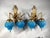 1980s 1980 French Louis XVI Bronze Blue Crystal Wall Lamps Sconces - Pair of 2 Pc For Sale - Image 5 of 11