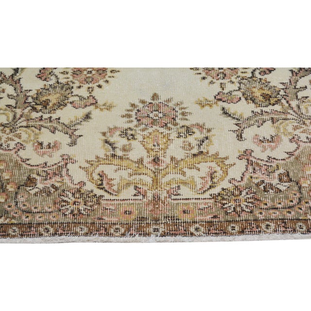 1970s Vintage Turkish Anatolian Hand Knotted Wool Rug, 4' X 7'2" For Sale - Image 5 of 6