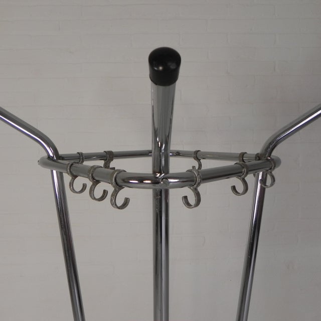 Freestanding Coat Rack with 4 Tubes and 12 Hooks from Tubax, 1950s For Sale - Image 9 of 18
