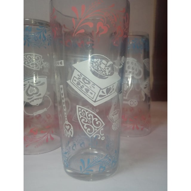 Hazel-Atlas Five 1950's Hazel Atlas Tumblers For Sale - Image 4 of 5