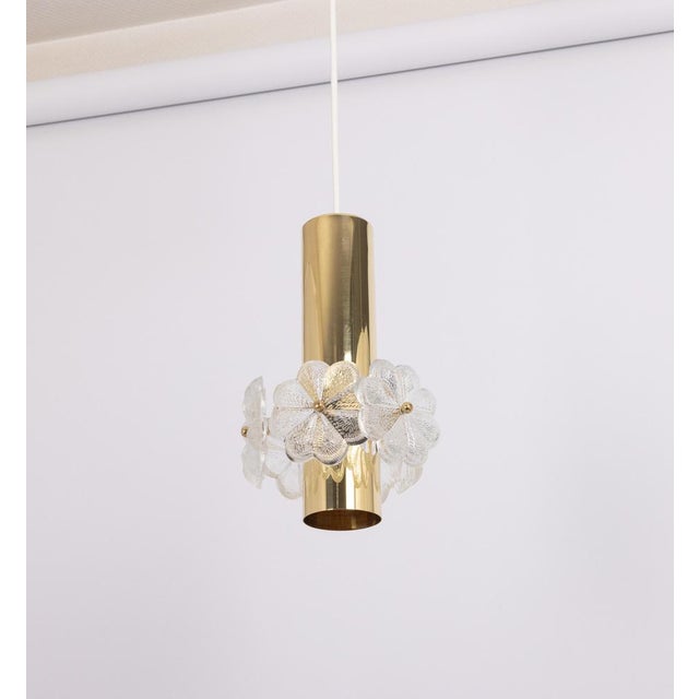 Small Brass Sputnik Pendant Light by Ernst Palme, Germany, 1960s For Sale - Image 4 of 15