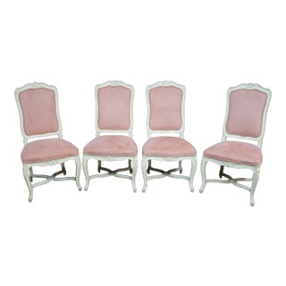 Louis XV Style Pink Side Chairs For Sale