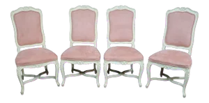 Louis XV Style Pink Side Chairs