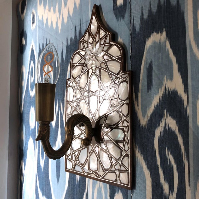 Mother Of Pearl Inlaid Wall Sconce Chairish
