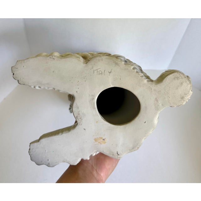 Vintage Italian Ceramic Standing Poodle Dog Sculpture For Sale - Image 11 of 13