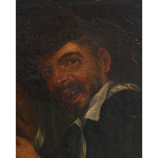 18th - 19th C. Portrait Painting After Petrus Staverenus Depicting Man Holding Bottle For Sale - Image 4 of 10