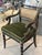 Antique Regency-Style Ebonized & Gilt Armchair With Cane Back & Green Velvet For Sale In Dallas - Image 6 of 9