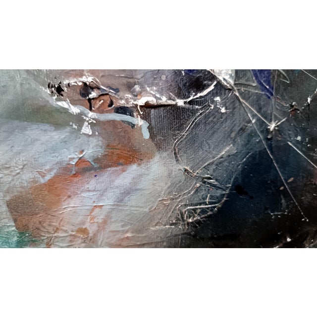 Ovidiu Kloska, Strong Desire to Fly Over a Night Lake, Acrylic on Canvas For Sale - Image 6 of 13