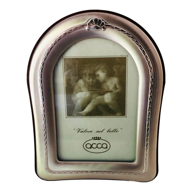 Contemporary Acca "Castellani " Italian Sterling Silver Picture Frame For Sale
