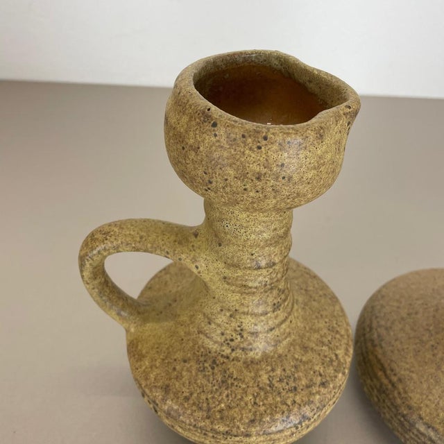 Ceramic Ceramic Studio Pottery Vases from Vest Keramiek, Netherlands, 1970s, Set of 2 For Sale - Image 7 of 18