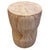 Hand carved cerused teak side table or stool with a subtle hourglass shape. Celebrating the cracks and crevices found in...