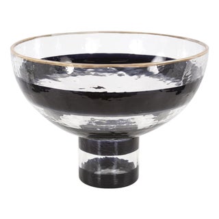 Vector Pedestal Glass Bowl For Sale