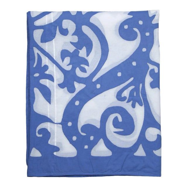 Rumana Applique Bedspread, Queen - Periwinkle For Sale