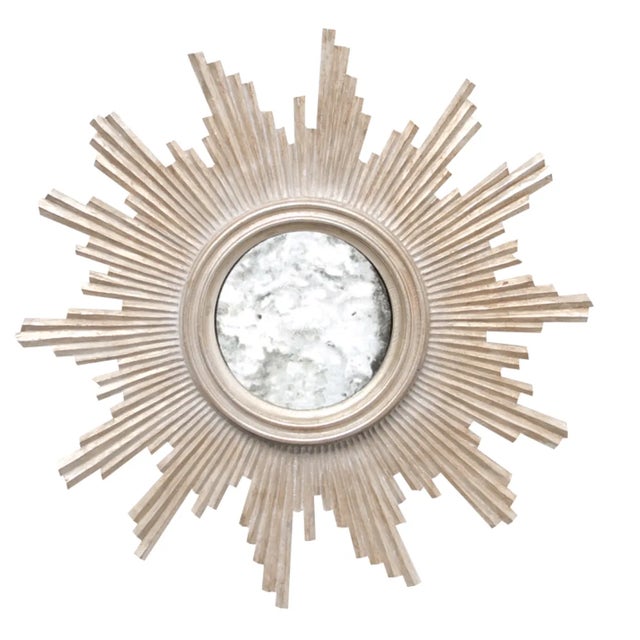 Matthew Izzo Home Versailles Silver Leaf Wall Mirror For Sale - Image 4 of 4