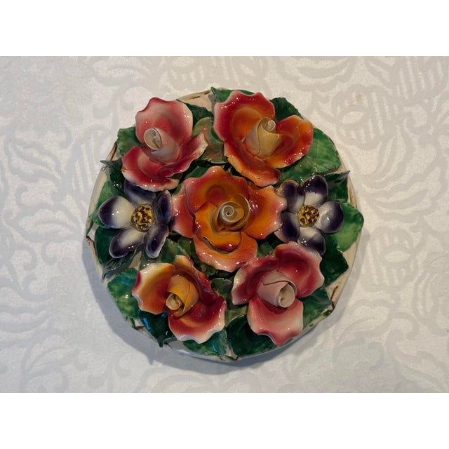 Bring a touch of sunny Italian heritage to your vanity or curio cabinet with this exquisite mid-century covered ceramic...