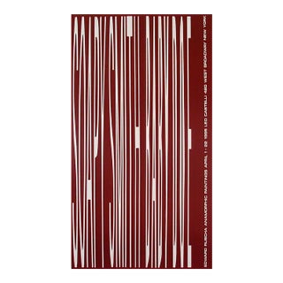 1995 Edward Ruscha 'Anamorphic Paintings' Pop Art Red USA Offset Lithograph For Sale