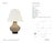 Thomas O'Brien by Visual Comfort Signature Tahiti 25" Table Lamp in Ash with Linen Shade Designer: Thomas O'Brien Height:...