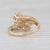 2010s 0.65ctw Diamond Flower Bypass Ring 14k Yellow Gold Size 5.5 For Sale - Image 5 of 8