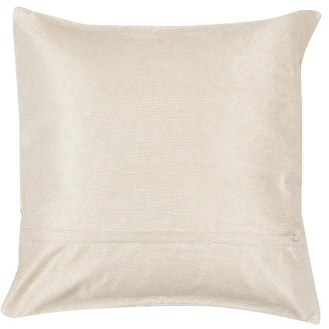 Contemporary 18"x19" Hand Embroidered Silk and Cotton Cushion Cover. Suzani Pillowcase For Sale - Image 3 of 4