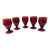 1960s Viking Mid Century, Georgian Low Footed Goblets - Set of 5 For Sale