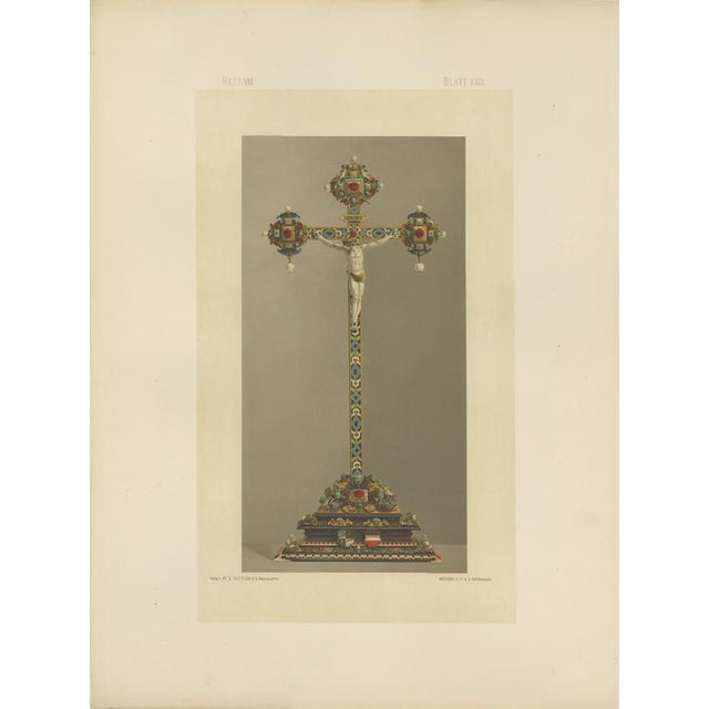 Late 19th Century F. X. Zettler, Bavarian Royal Chapel Liturgical Objects, 1874, Chromolithographs on Paper, Set of 2 For Sale - Image 5 of 10