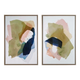 Abstract Afternoon Framed Canvases Set/2 For Sale