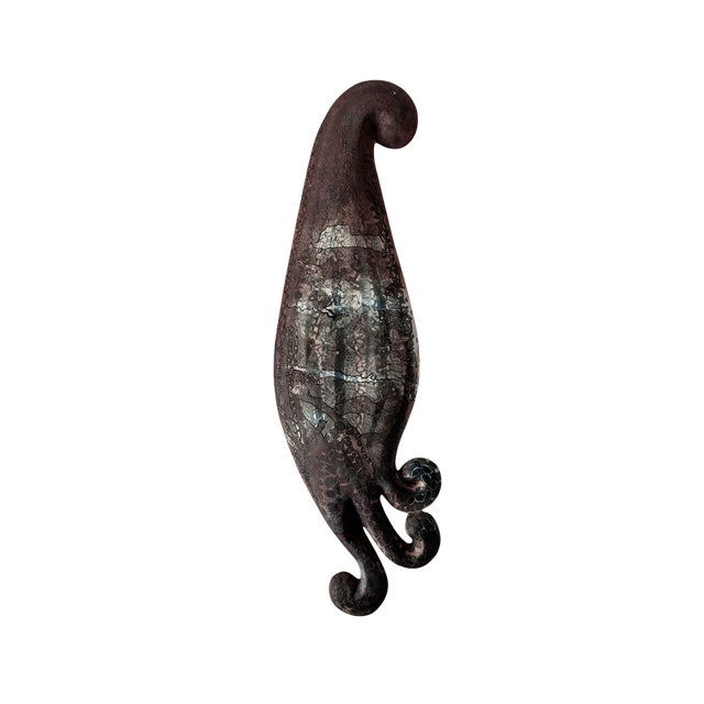 Vintage ILDA FODOR ceramic set of 6 pieces raku ceramics contemporary art sculpture: 39x11x3 cm, 25x23x6 cm, 20x12x4 cm,...