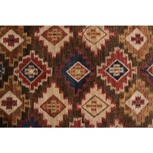 Tribal Rug & Kilim’s Tribal Style Rug in Beige-Brown All Over Geometric Pattern For Sale - Image 3 of 6