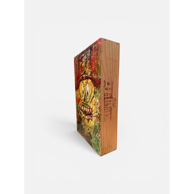 Painted Wine Crate by Kevin Murphy From the Estate of Johnny Depp For Sale - Image 4 of 5