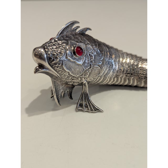 Manuel Garrido Articulated Silver Fish, Mid-Century Spain For Sale - Image 4 of 4