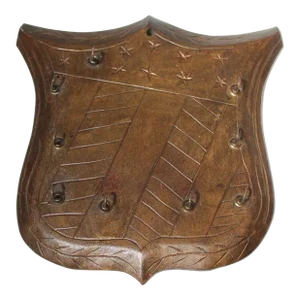 Early 20th Century Folk Art Wall-Mounted "Shield" Key Rack/Hook
