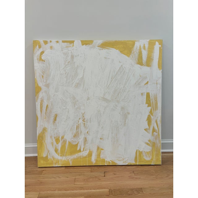 Abstract Sarah Trundle, Contemporary Abstract Painting, "Yellow, No. 2" For Sale - Image 3 of 8