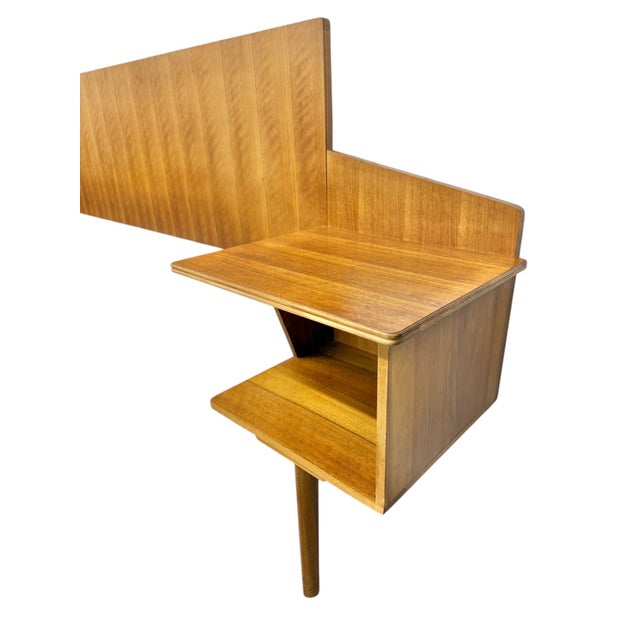 Wood Mid-Century Modern Queen Size Headboard W/Nightstands For Sale - Image 7 of 7