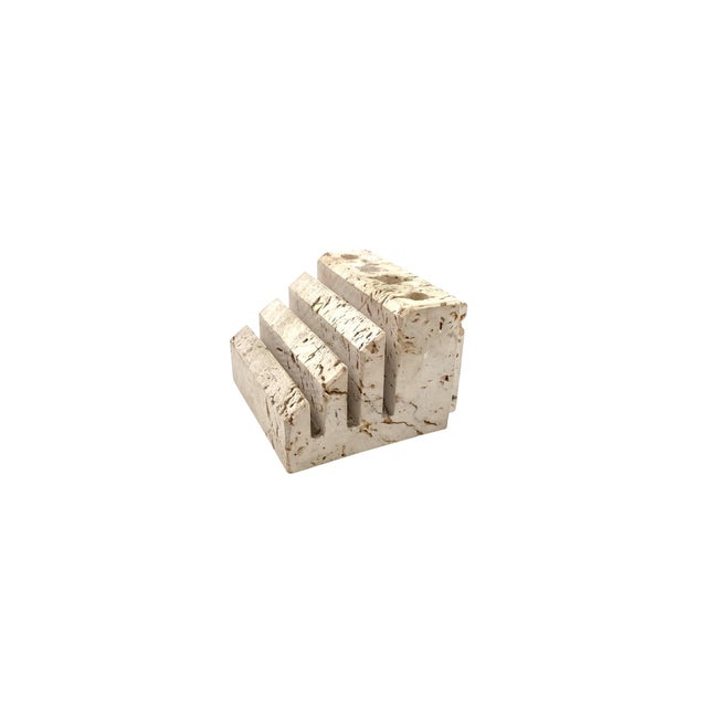 Travertine Desk Organizer by Enzo Mari for Fratelli Mannelli, Italy, 1970s For Sale - Image 16 of 18