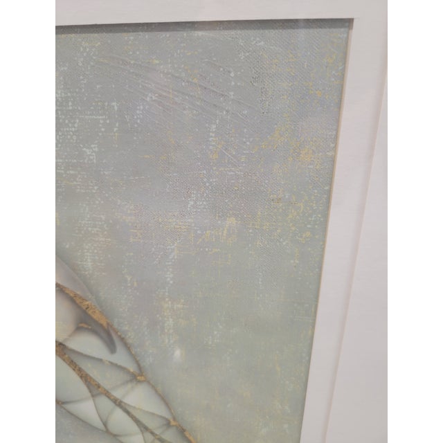 1990s Set of Large Robb and Stucky Coastal Framed Pale Blue Green Seashell Wall Art Prints- Set 4 For Sale - Image 11 of 12