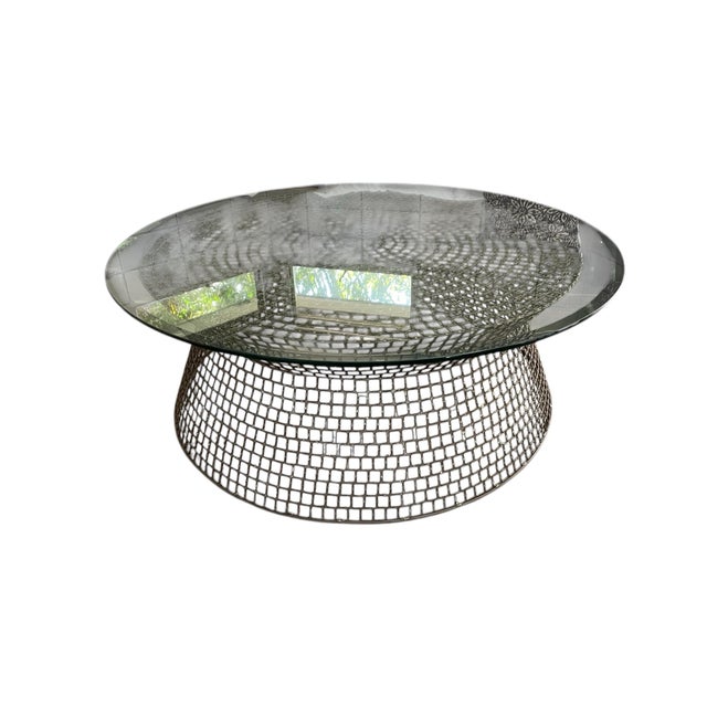 Bronze Brutalist Bronze Tone Chain Link Coffee Table For Sale - Image 8 of 9