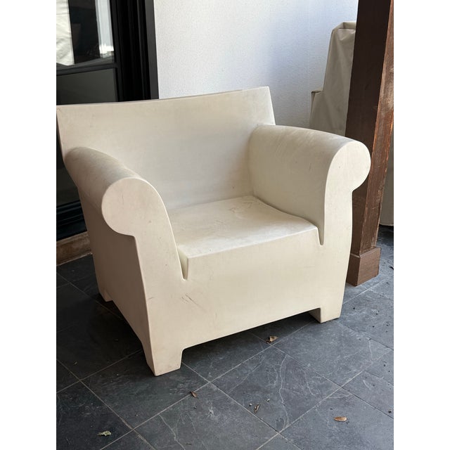 Plastic Authentic Kartell Bubble Club Sofa & Armchair Set by Philippe Starck – White For Sale - Image 7 of 7