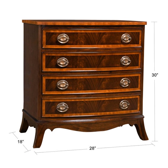 This Banded Mahogany Bowfront Chest from Niagara Furniture expresses great taste in design from the tastefully tapered...