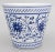 Farmhouse Vintage Italian Blue & White Floral Ceramic Planter Jardiniere Cachepot For Sale - Image 3 of 7