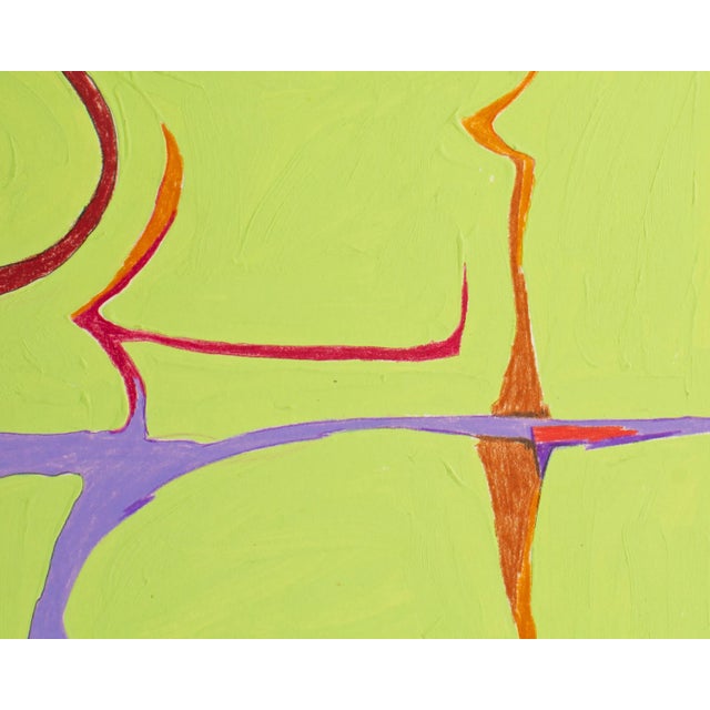 1981 Abstract Mixed Media Painting by Harry Hilson For Sale In Indianapolis - Image 6 of 7