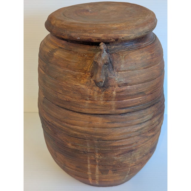 Rustic Hand Coiled Horsehead Urn Signed by Priscilla Hoback For Sale - Image 4 of 12