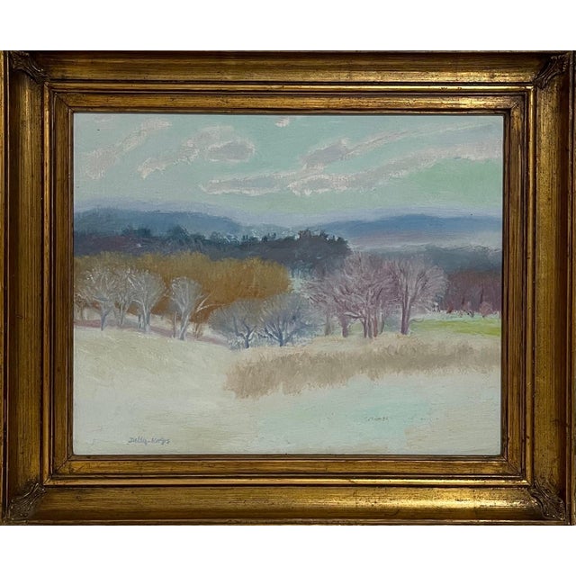 Ralph Della Volpe, Modernist Oil Painting Bucolic Valley Woods Landscape Ralph Della Volpe For Sale In Miami - Image 6 of 7