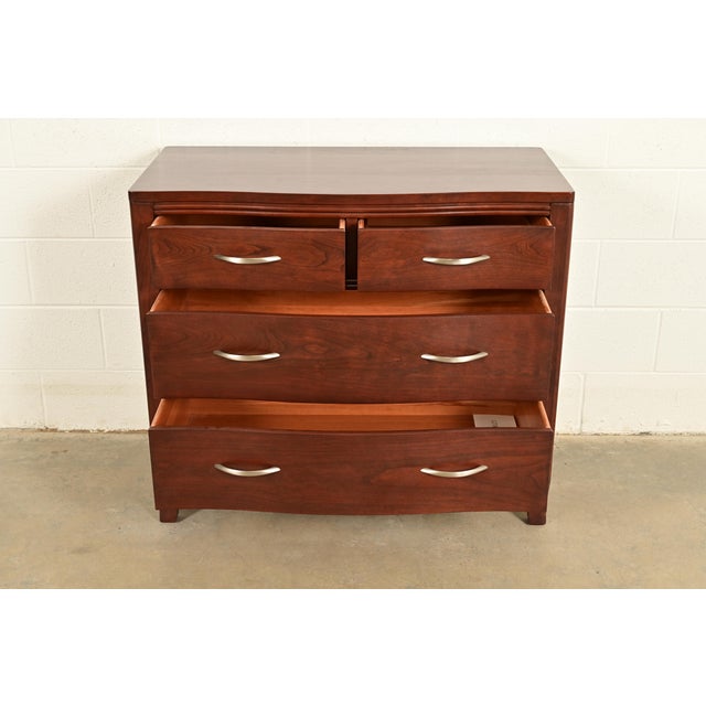 Early 21st Century Stickley Modern Arts & Crafts Shaker Cherry Wood Four-Drawer Dresser or Chest of Drawers For Sale - Image 5 of 15
