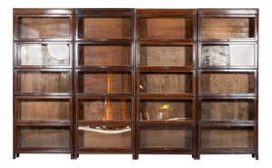 Large Gunn Mahogany Glazed Sectional Bookcase, 1900
