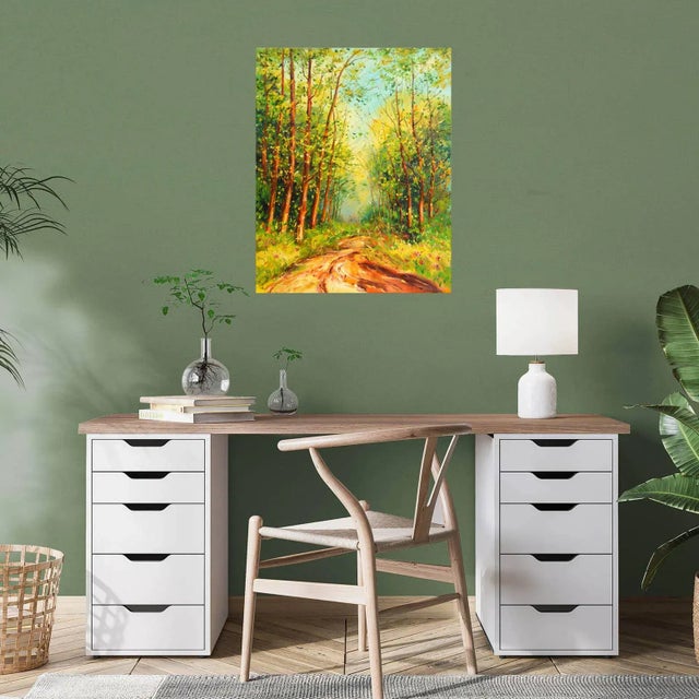 Forest Path.Modern Original Hand Painting. For Sale - Image 10 of 11