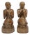 Asian Dry Lacquer Sculptures, 1800s, Set of 2 For Sale